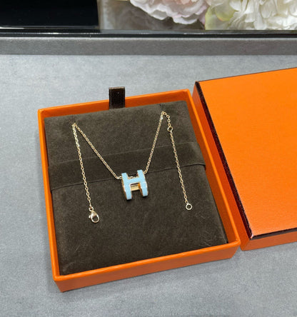 [Eternal Jewelry]POP H SKY BLUE NECKLACE