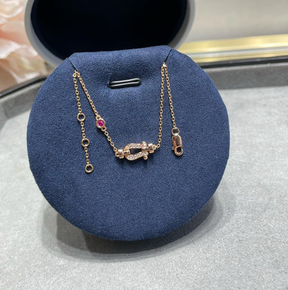 [フレッド]フォース10 ダイヤモンド チェーンリンク ピンクゴールドブレスレット