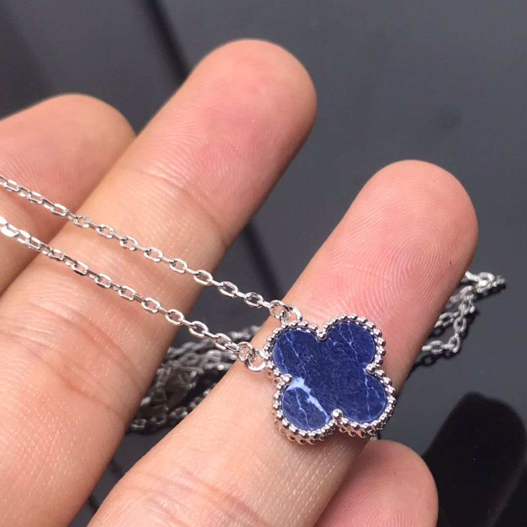 [Eternal Jewelry]CLOVER PIETERSITE SILVER LONG NECKLACE