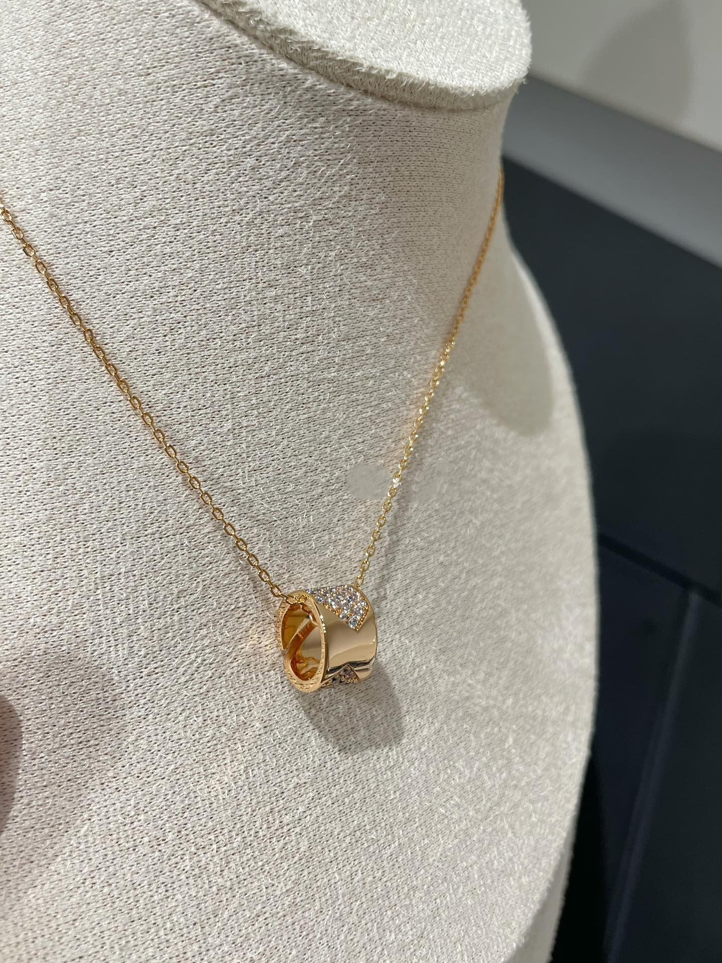 [Eternal Jewelry]LIENS EVIDENCE DIAMOND PAVED NECKLACE