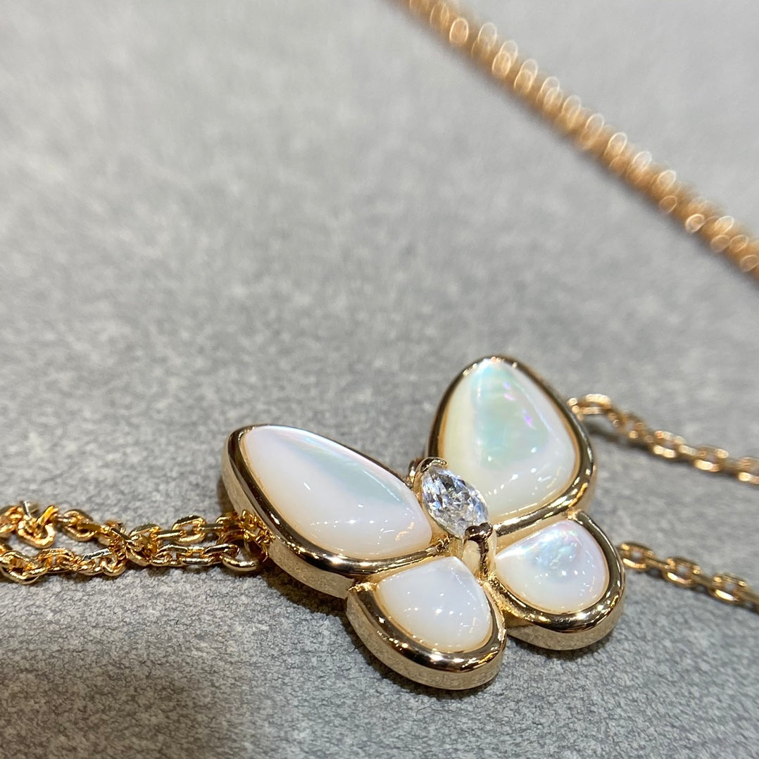 [Eternal Jewelry]BUTTERFLY MOP DIAMOND NECKLACE