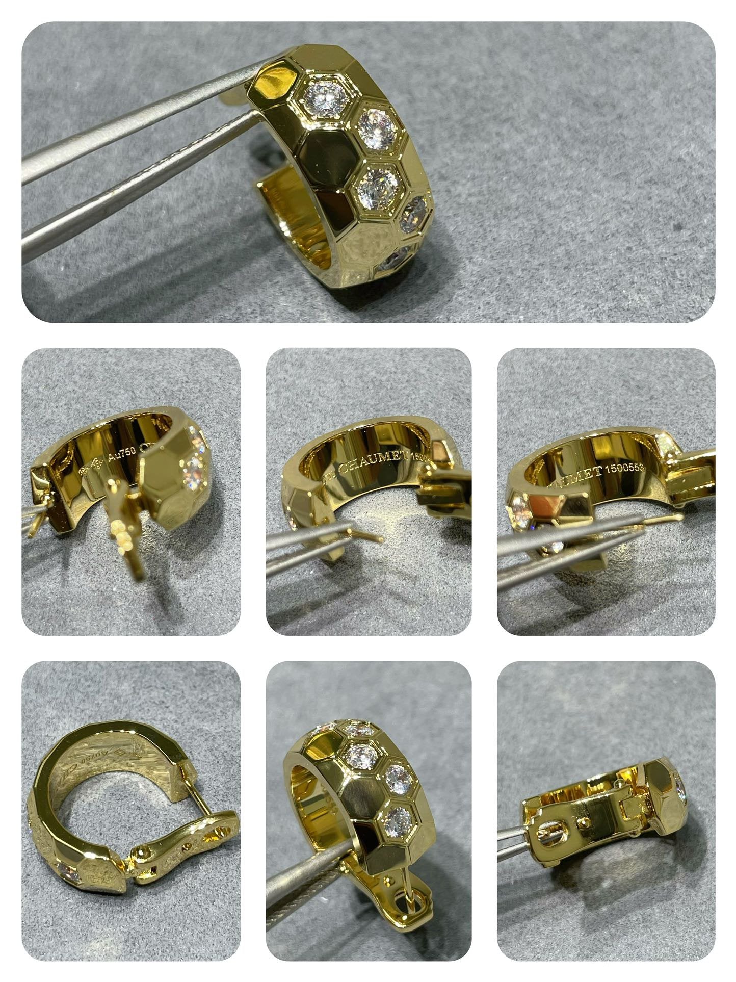 [Eternal Jewelry]BEE LOVE DIAMOND HOOP EARRINGS