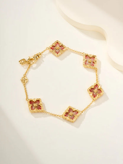 [Eternal jewelry]B.C.L ENAMELED Five-Flower Bracelet£¨Various Colors)