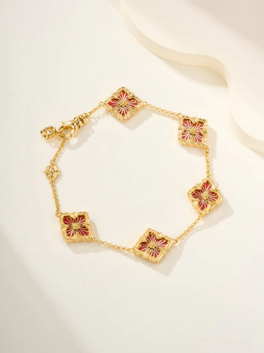 [Eternal jewelry]B.C.L ENAMELED Five-Flower Bracelet£¨Various Colors)