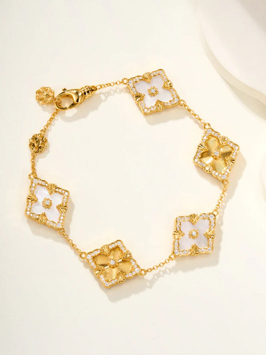 [Eternal jewelry]B.C.L ENAMELED Five-Flower Bracelet£¨Various Colors) BIG SIZE