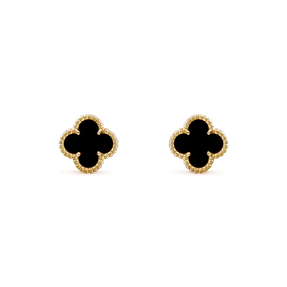 [Eternal Jewelry]CLOVER MINI 9.5MM BLACK MOP EARRINGS