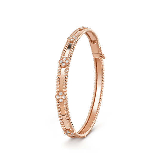 [Eternal Jewelry]CLOVER BRACELET 4MM DIAMONDS