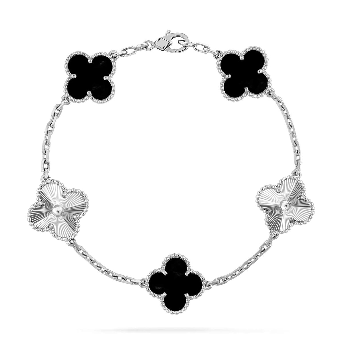 [Eternal Jewelry] CLOVER 5 MOTIF ONYXS BRACELET COLLECTION