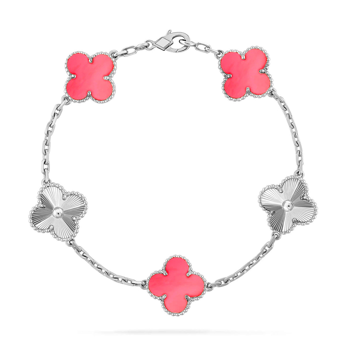 [Eternal Jewelry] CLOVER 5 MOTIFS  PINK MOP BRACELET COLLECTION