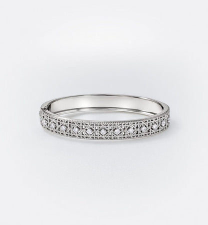 [Eternal jewelry]2026 WOVEN-PATTERN BRACELET SET WITH FULL DIAMOND INLAY THREE-COLORS