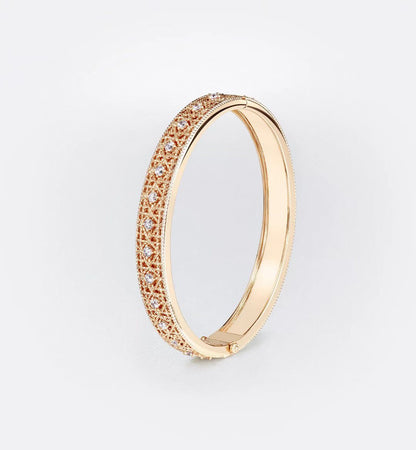 [Eternal jewelry]2026 WOVEN-PATTERN BRACELET SET WITH FULL DIAMOND INLAY THREE-COLORS