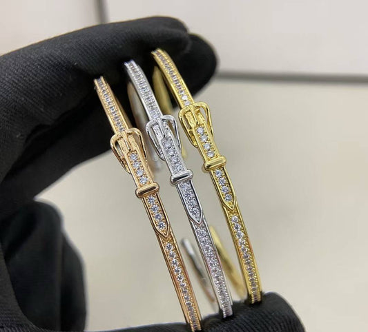 [Eternal jewelry]DIAMOND-ENCRUSTED BRACELET THREE COLORS