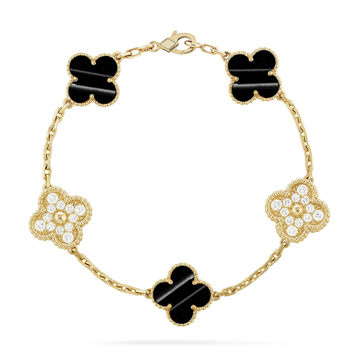 [Eternal Jewelry] CLOVER 5 MOTIF PULSAR STONE BRACELET COLLECTION