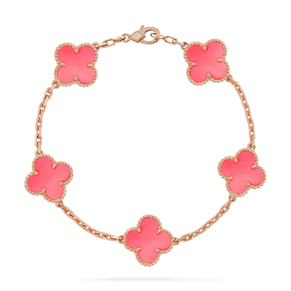 [Eternal Jewelry] CLOVER 5 MOTIFS  PINK MOP BRACELET COLLECTION