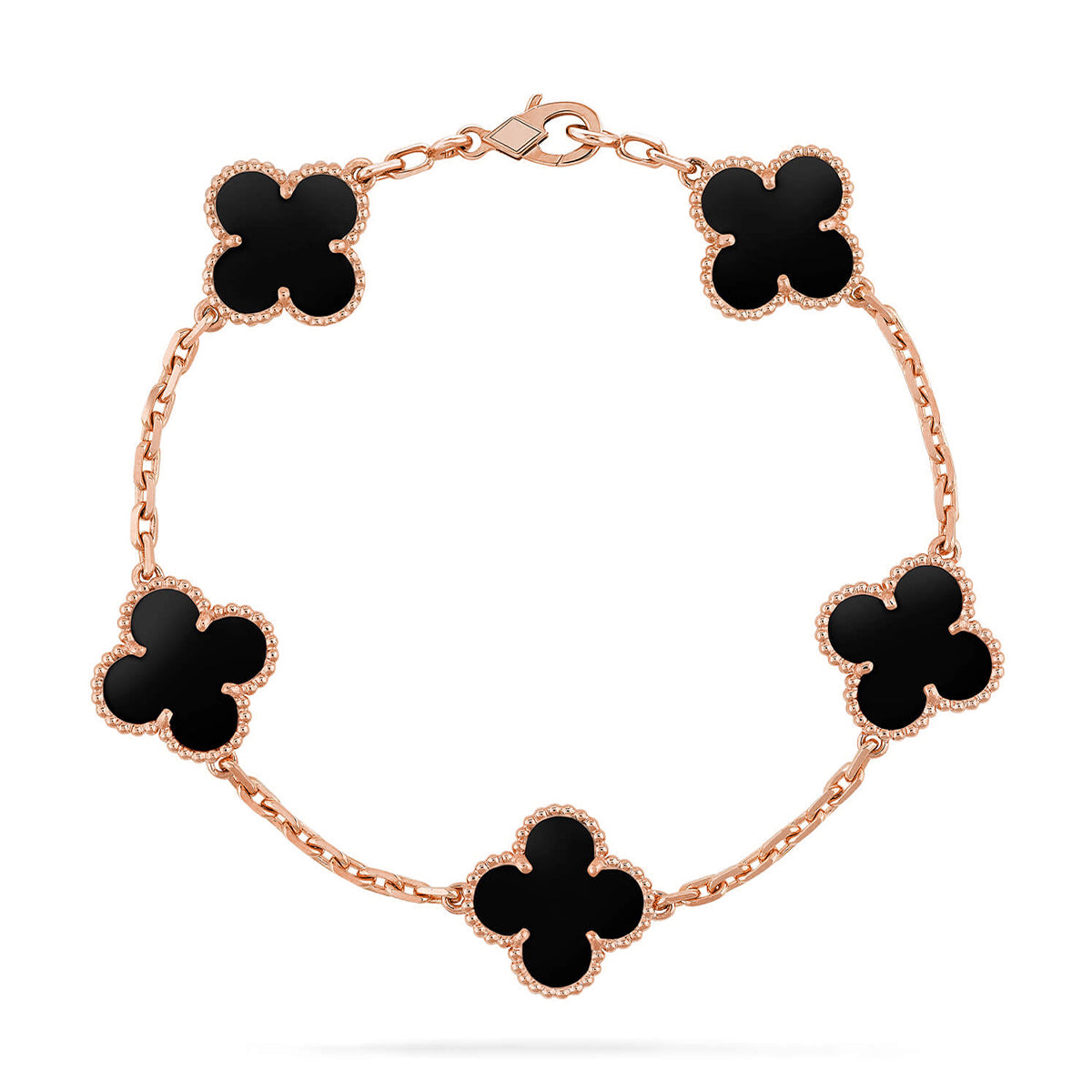 [Eternal Jewelry] CLOVER 5 MOTIF ONYXS BRACELET COLLECTION