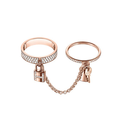 [Eternal Jewelry]HM KELLY CLOCHETTE DOUBLE RING ダイヤモンド入り