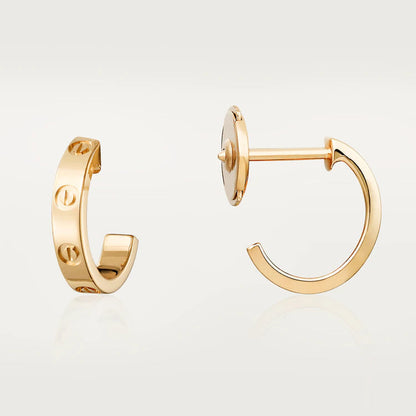 [Eternal Jewelry]LOVE EARRINGS 2.65MM PINK GOLD