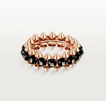 [Eternal Jewelry]CLASH ELEGANT ROSE GOLD RING FEATURING NATURAL AGATE