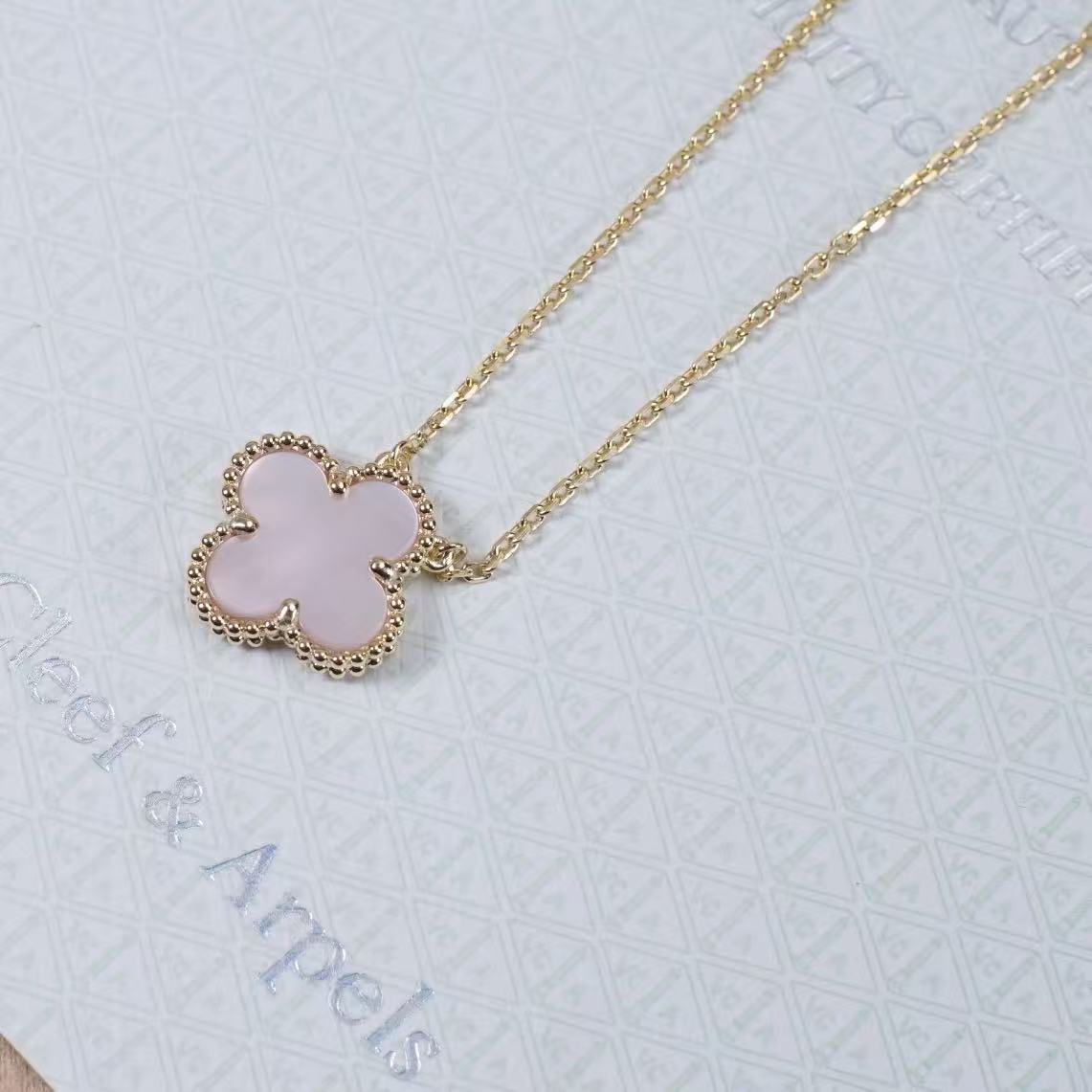 [Eternal Jewelry]CLOVER MINI 9.5mm Pink Necklace