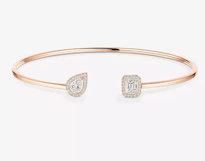 [Eternal jewelry]M Delicate Double-Diamond Bracelet