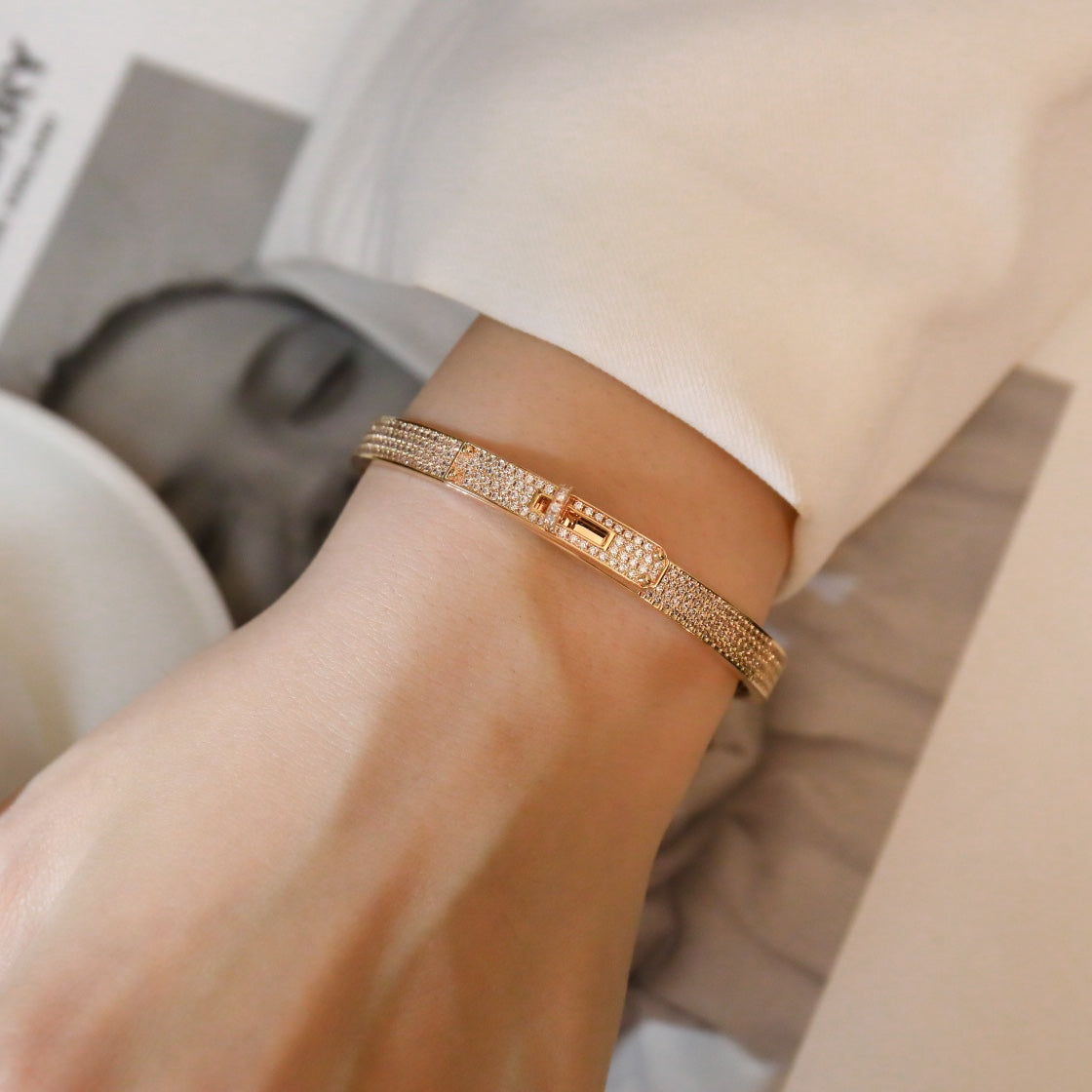 [Eternal Jewelry]KELLY BRACELET DIAMOND PAVED