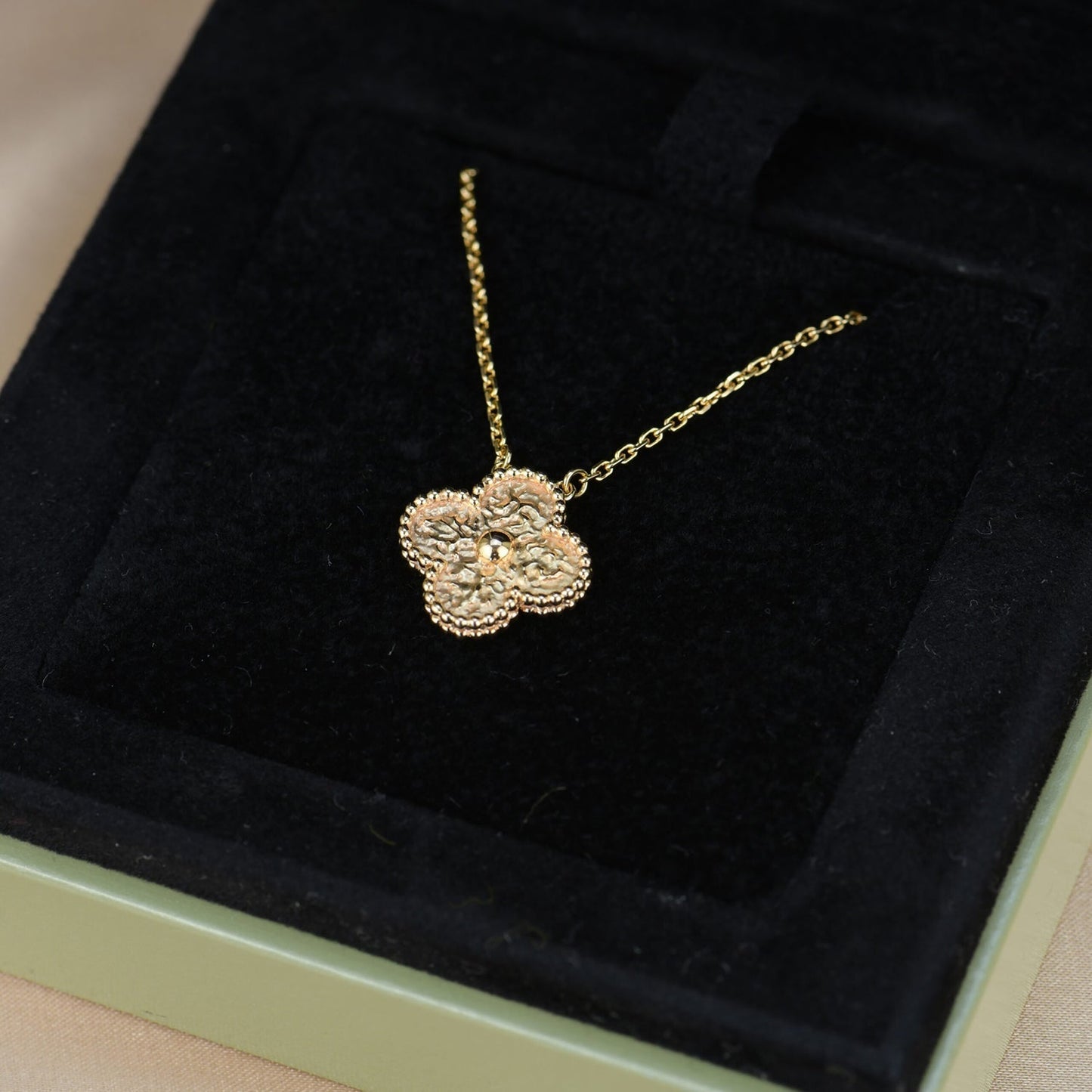 [Eternal Jewelry]CLOVER 15MM  BRONZING NECKLACE