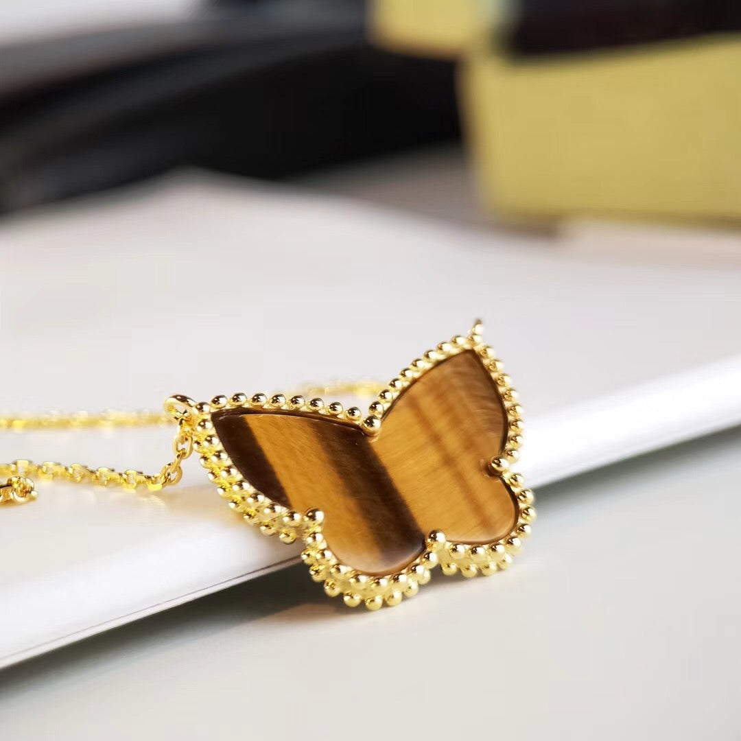 [Eternal Jewelry] TIGER__ EYE BUTTERFLY NECKLACE