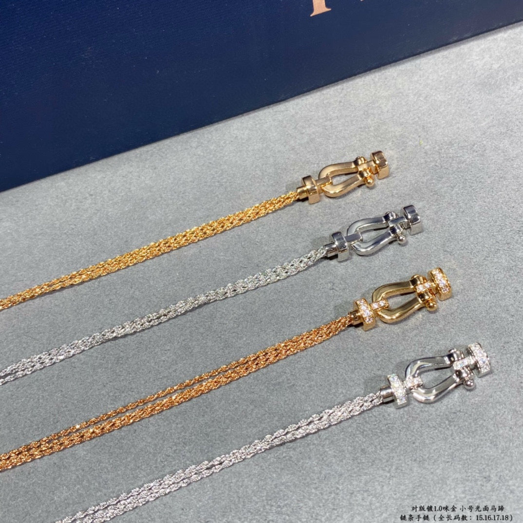 [Eternal Jewelry]FORCE SMALL HORSESHOE  DIAMOND CHAIN ROPE BRACELET