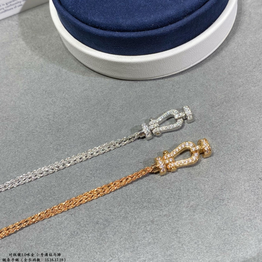 [Eternal Jewelry]FORCE SMALL HORSESHOE  DIAMOND CHAIN ROPE BRACELET