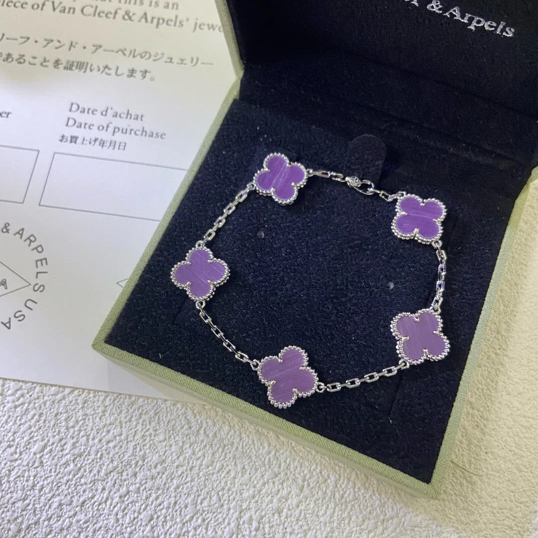 [Eternal Jewelry] CLOVER 5 MOTIF VIOLET BRACELET COLLECTION