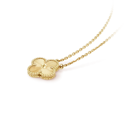 [Eternal Jewelry]CLOVER 15MM LASER NECKLACE
