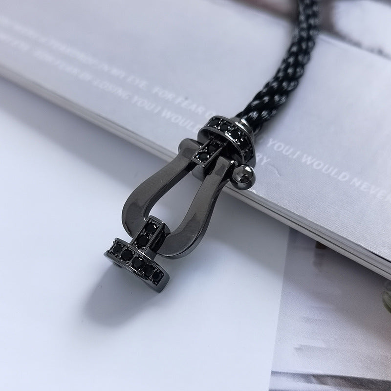 [Eternal Jewelry]FORCE LARGE SERIES HORSESHOE BLACK SAMURAI BRACELET