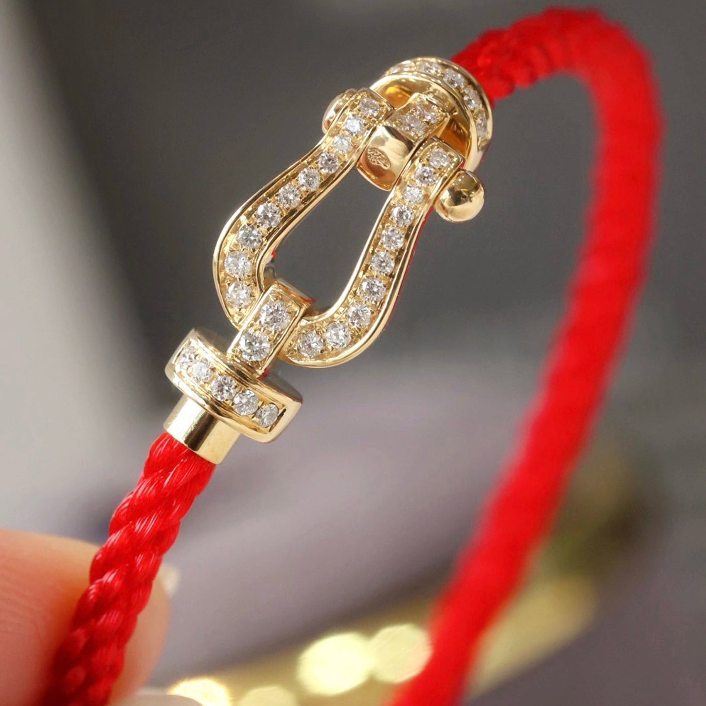 [Eternal Jewelry]FORCE LARGE HORSESHOE FULL DIAMOND BRACELET SILVER