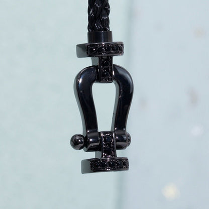 [Eternal Jewelry]FORCE LARGE SERIES HORSESHOE BLACK SAMURAI BRACELET
