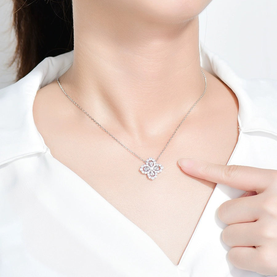 [Eternal Jewelry]LOOP NECKLACE FULL MOTIF DIAMOND 16MM MULTIPLE COLORS