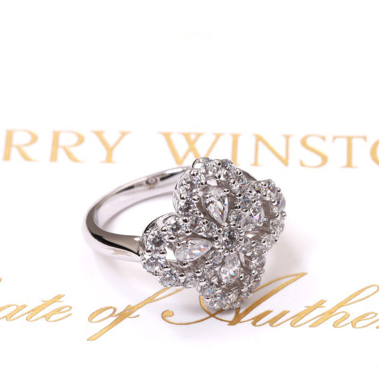 [Eternal Jewelry]LOOP RING FULL MOTIF DIAMOND 16MM SILVE