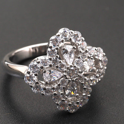 [Eternal Jewelry]LOOP RING FULL MOTIF DIAMOND 16MM SILVE