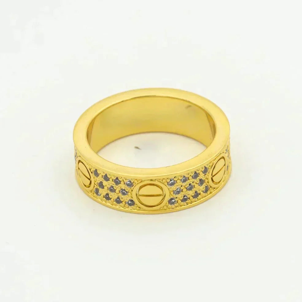 [Eternal Jewelry]LOVE RING 5.5MM DIAMONDS PAVED