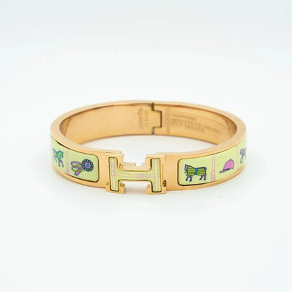 [Eternal Jewelry]H PINK GOLD BRACELET CREAM CERAMIC