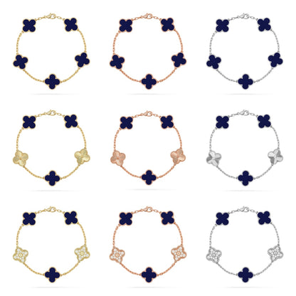 [Eternal Jewelry]CLOVER 5 MOTIF LAPIS LAZULI BRACELET COLLECTION