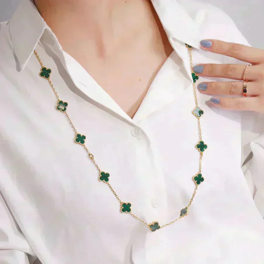[Eternal Jewelry]CLOVER 20 MOTIFS MALACHITE GOLD
