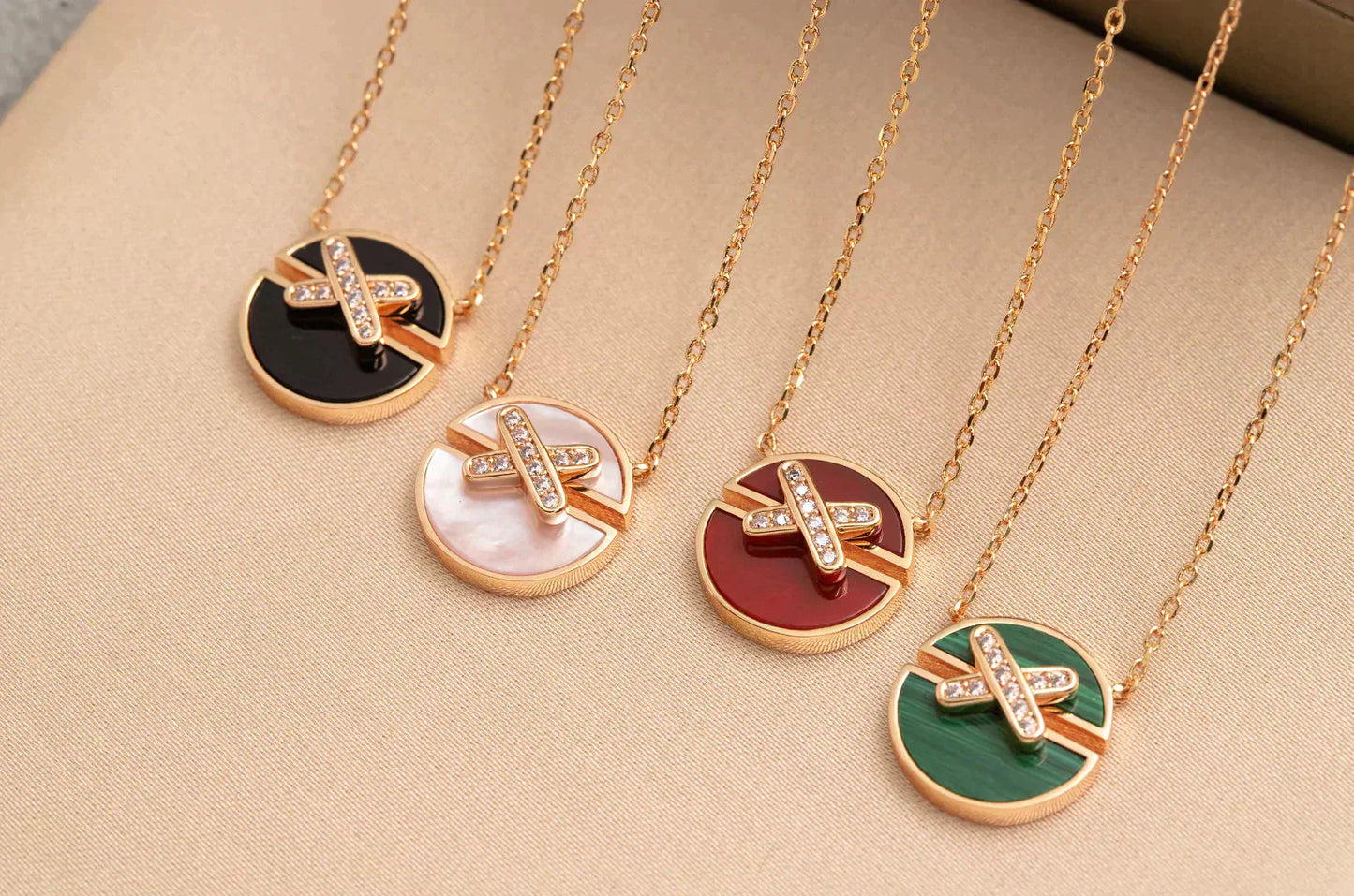 [Eternal Jewelry]JEUX DE ROSE GOLD DIAMOND NECKLACE