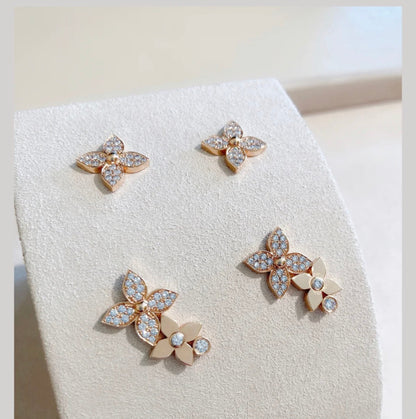 [エターナルジュエリー]スターブロッサム スタッドピアス ピンクゴールド ダイヤモンド