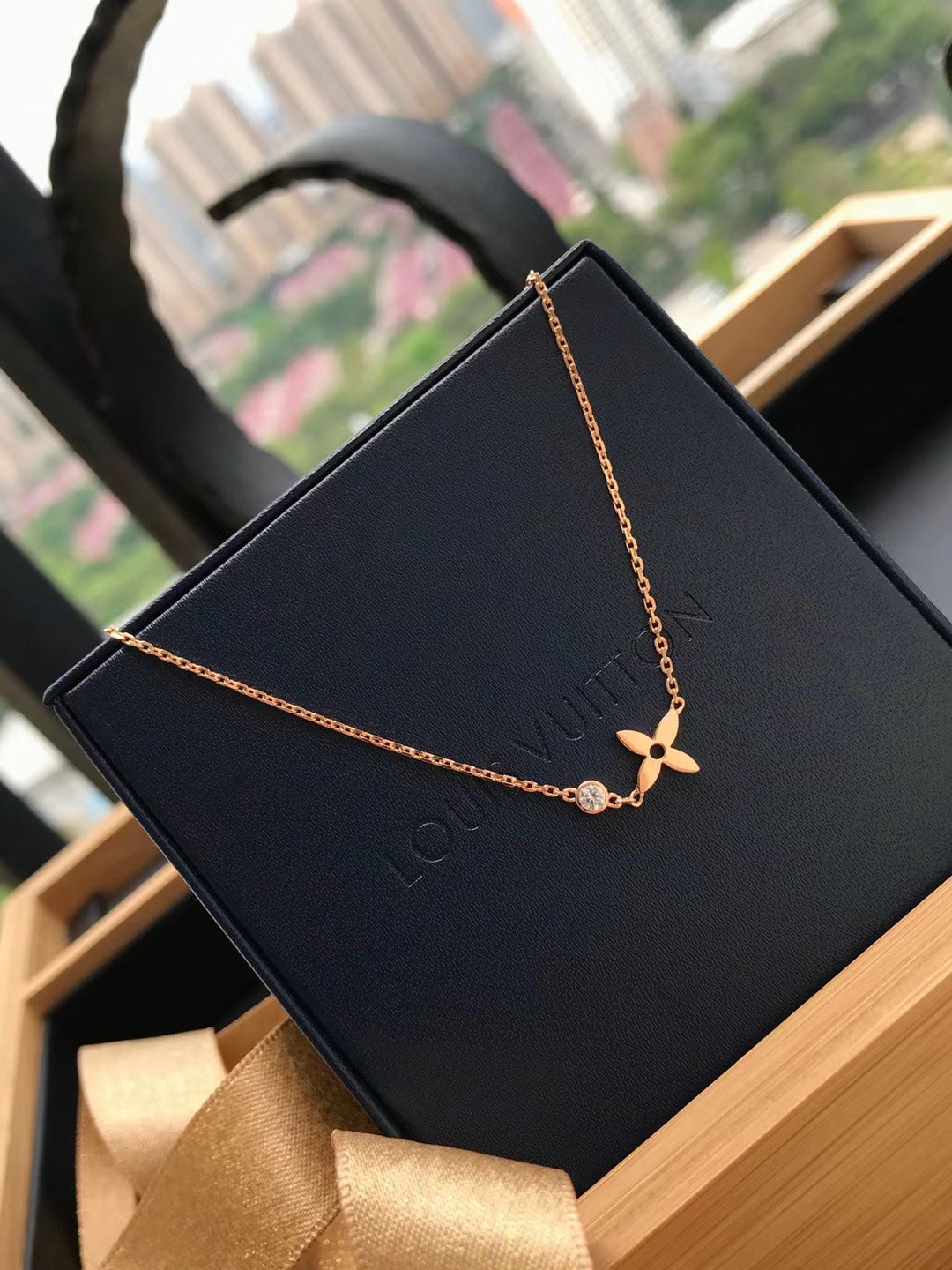 [Eternal Jewelry]BLOSSOM PENDANT PINK GOLD AND DIAMOND