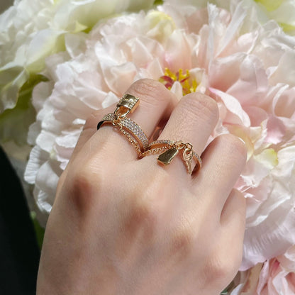 [Eternal Jewelry]HM KELLY CLOCHETTE DOUBLE RING ダイヤモンド入り