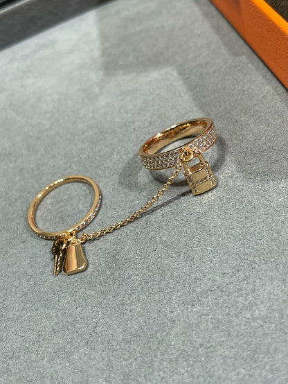 [Eternal Jewelry]HM KELLY CLOCHETTE DOUBLE RING ダイヤモンド入り