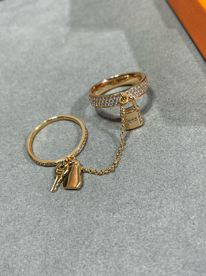 [Eternal Jewelry]HM KELLY CLOCHETTE DOUBLE RING ダイヤモンド入り