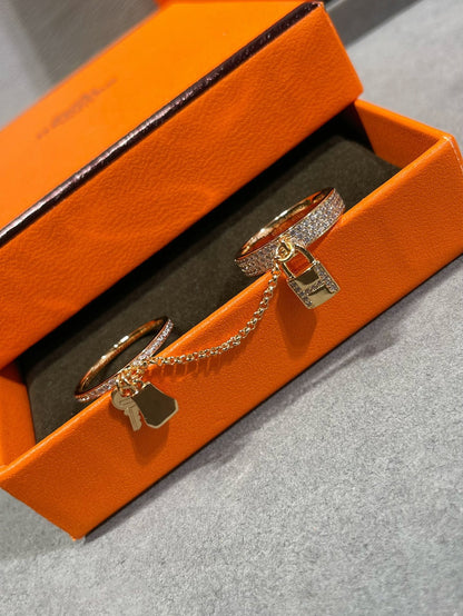 [Eternal Jewelry]HM KELLY CLOCHETTE DOUBLE RING ダイヤモンド入り