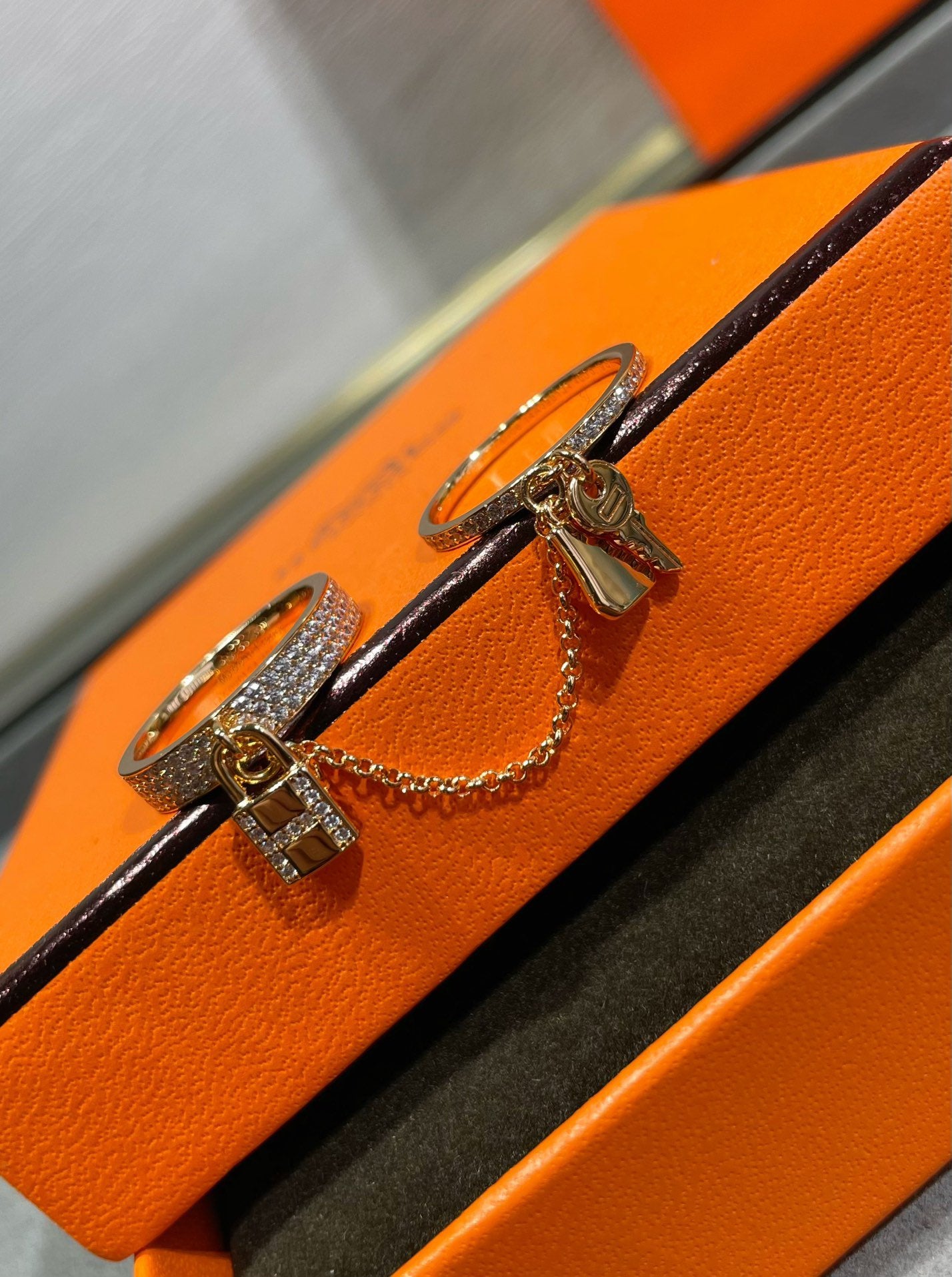 [Eternal Jewelry]HM KELLY CLOCHETTE DOUBLE RING ダイヤモンド入り