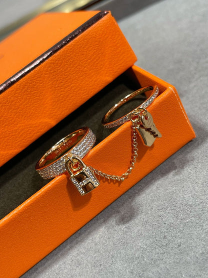 [Eternal Jewelry]HM KELLY CLOCHETTE DOUBLE RING ダイヤモンド入り
